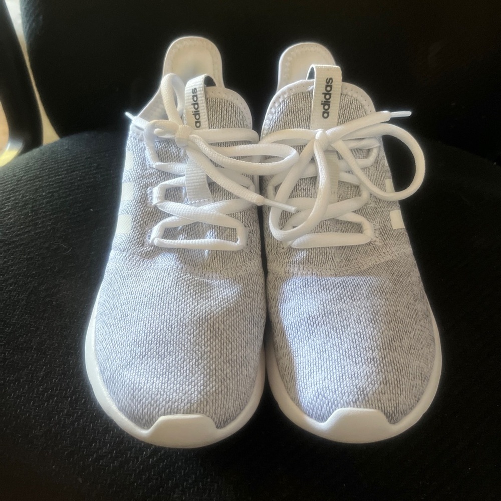 Adidas Light Gray Knit Sneakers